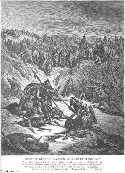 Combat Between Soldiers Of Ish-bosheth And David — Paul Gustave Doré