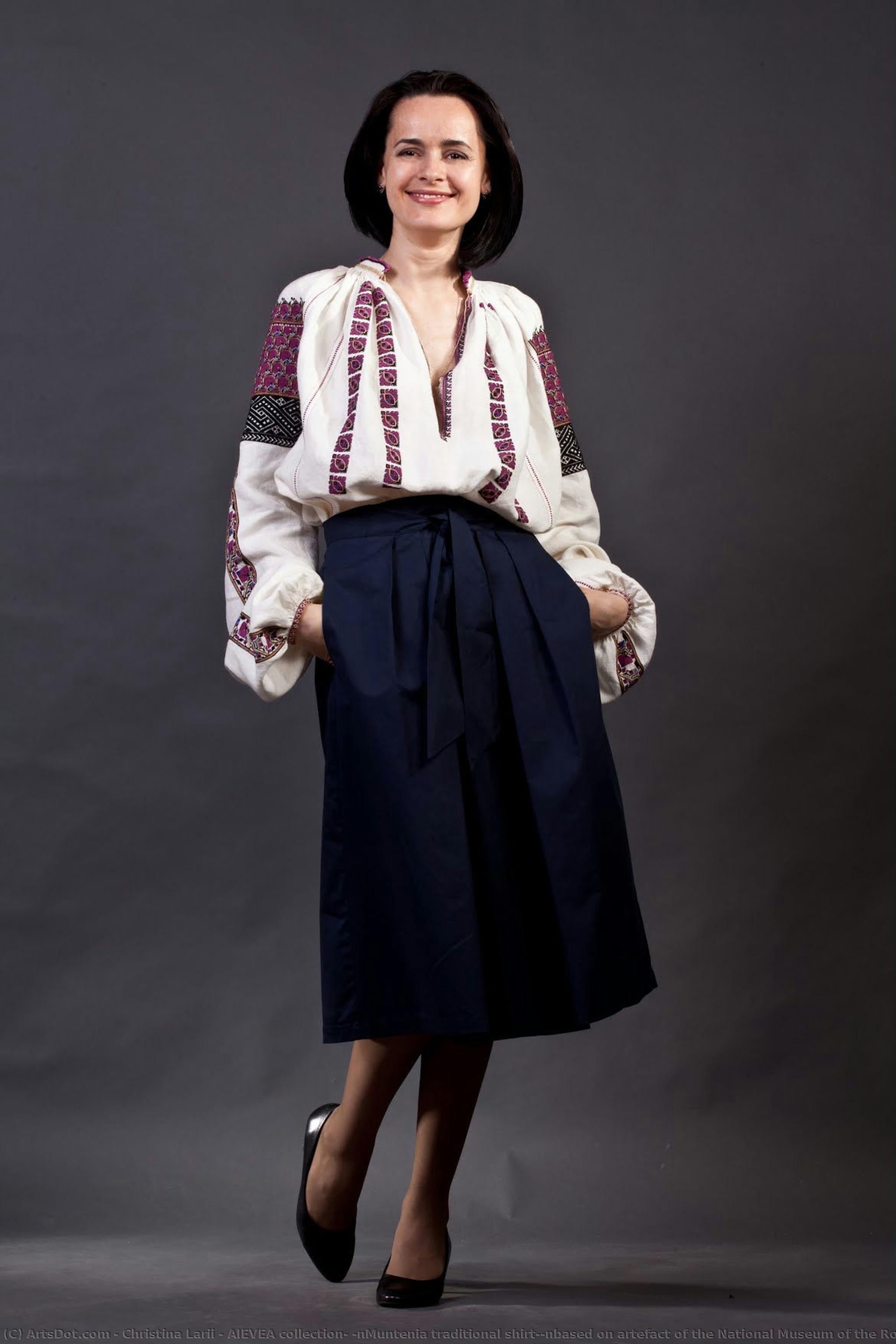 Aievea Collection; \nmuntenia Traditional Shirt;\nbased On Artefact Of The National Museum Of The Romanian Peasant — Christina Larii