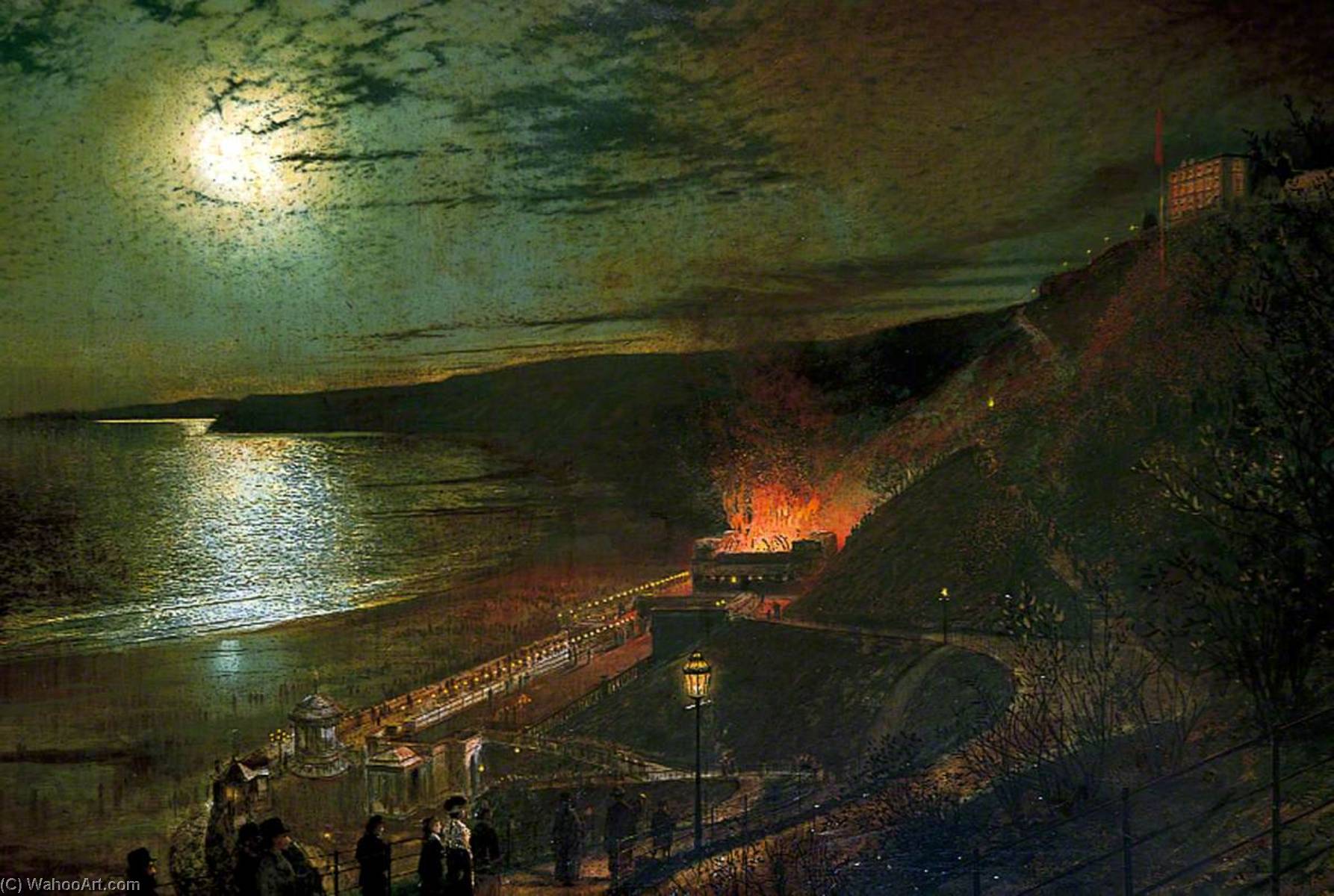 Sic Transit Gloria Mundi (the Burning Of The Spa Saloon) — John Atkinson Grimshaw