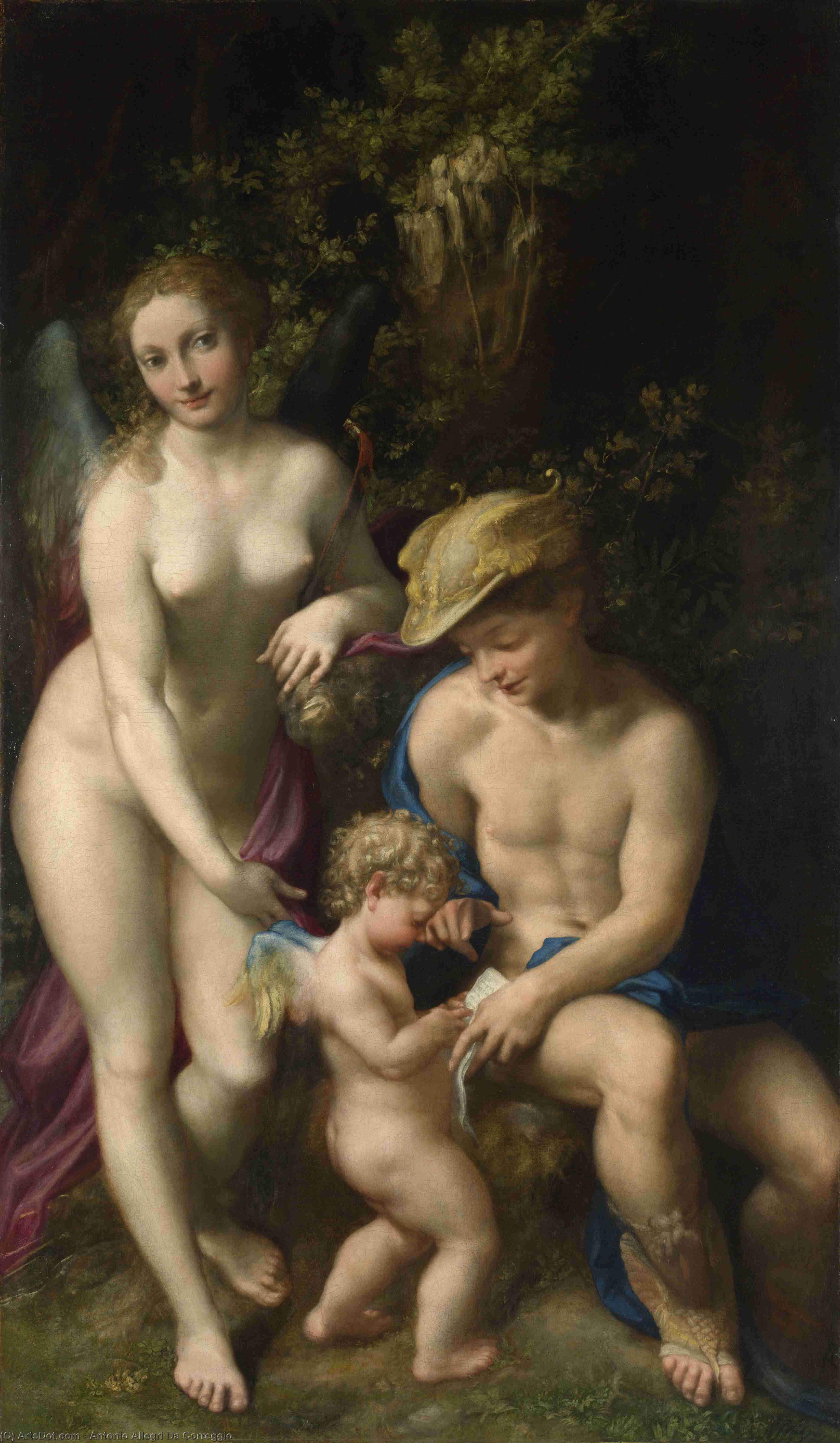 Venus With Mercury And Cupid (the School Of Love) — Antonio Allegri Da Correggio