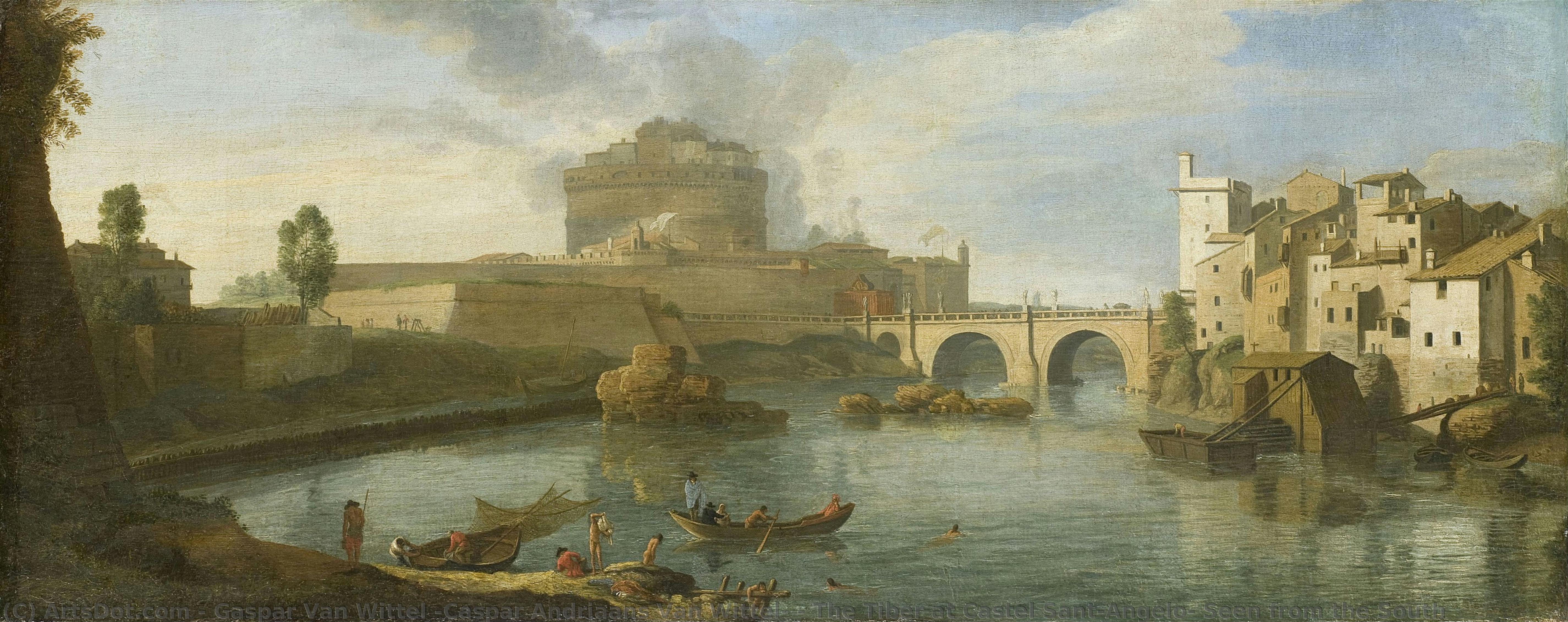 The Tiber At Castel Sant’angelo, Seen From The South — Gaspar Van Wittel (caspar Andriaans Van Wittel)