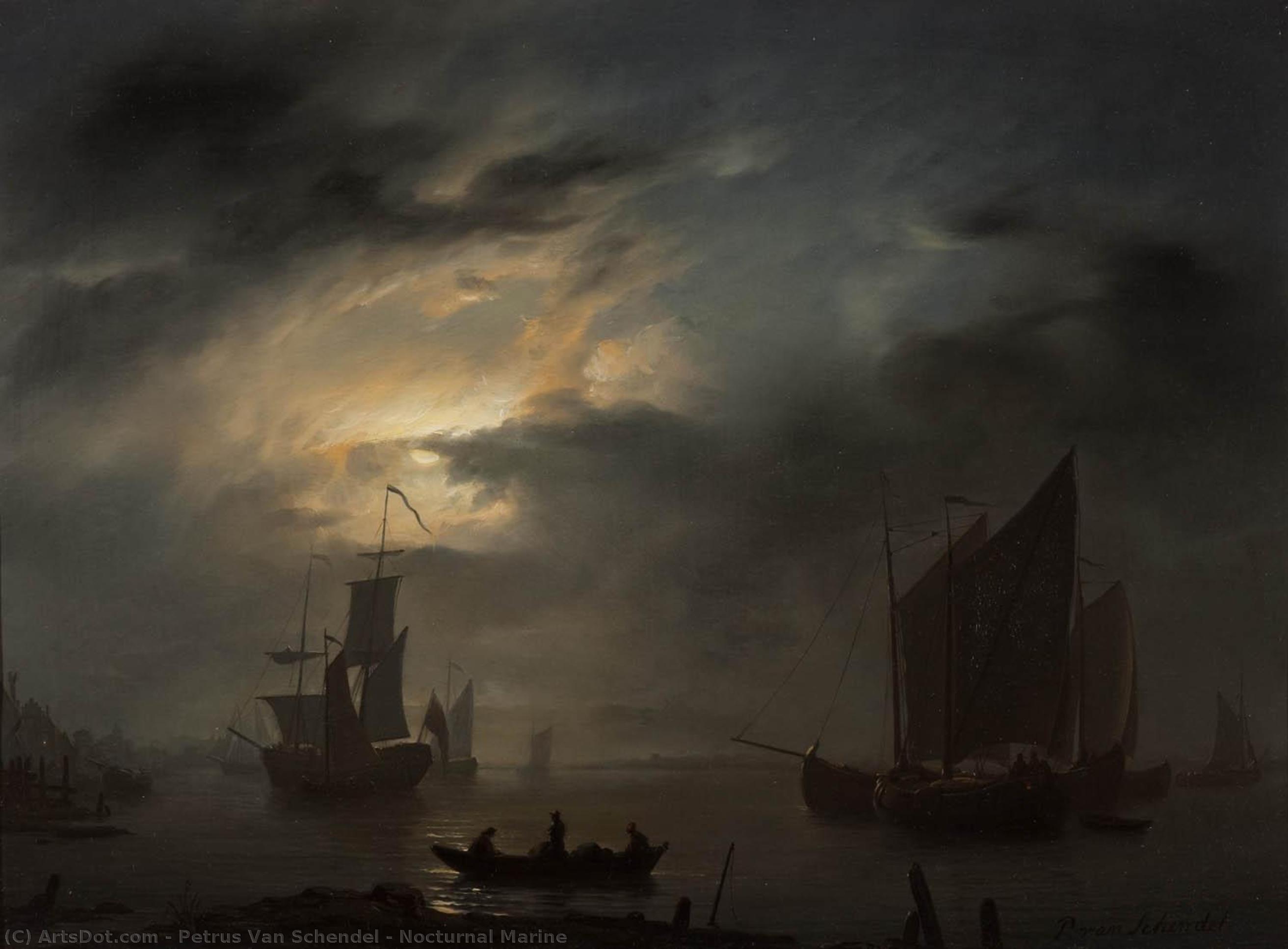 Nocturnal Marine — Petrus Van Schendel