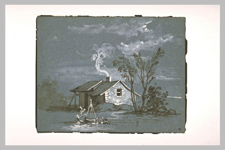 Cottage And Sinks Near A Group Of Trees — Jean-baptiste Oudry