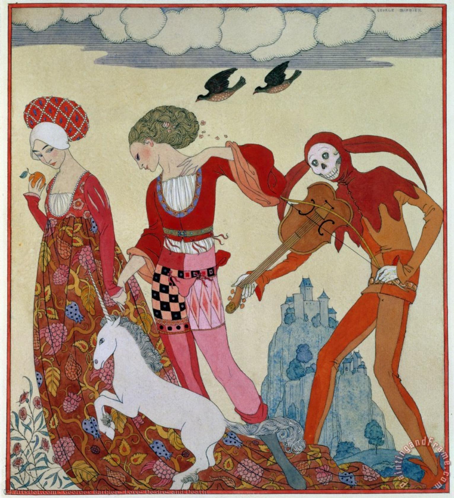 Love, Desire, And Death — Georges Barbier