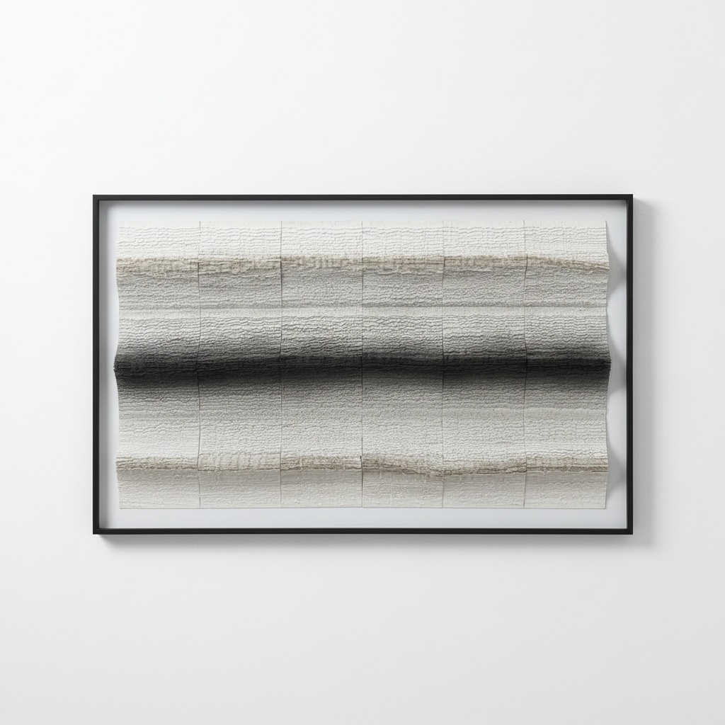 Layered Fabric Wall Art – Neutral Abstract Texture