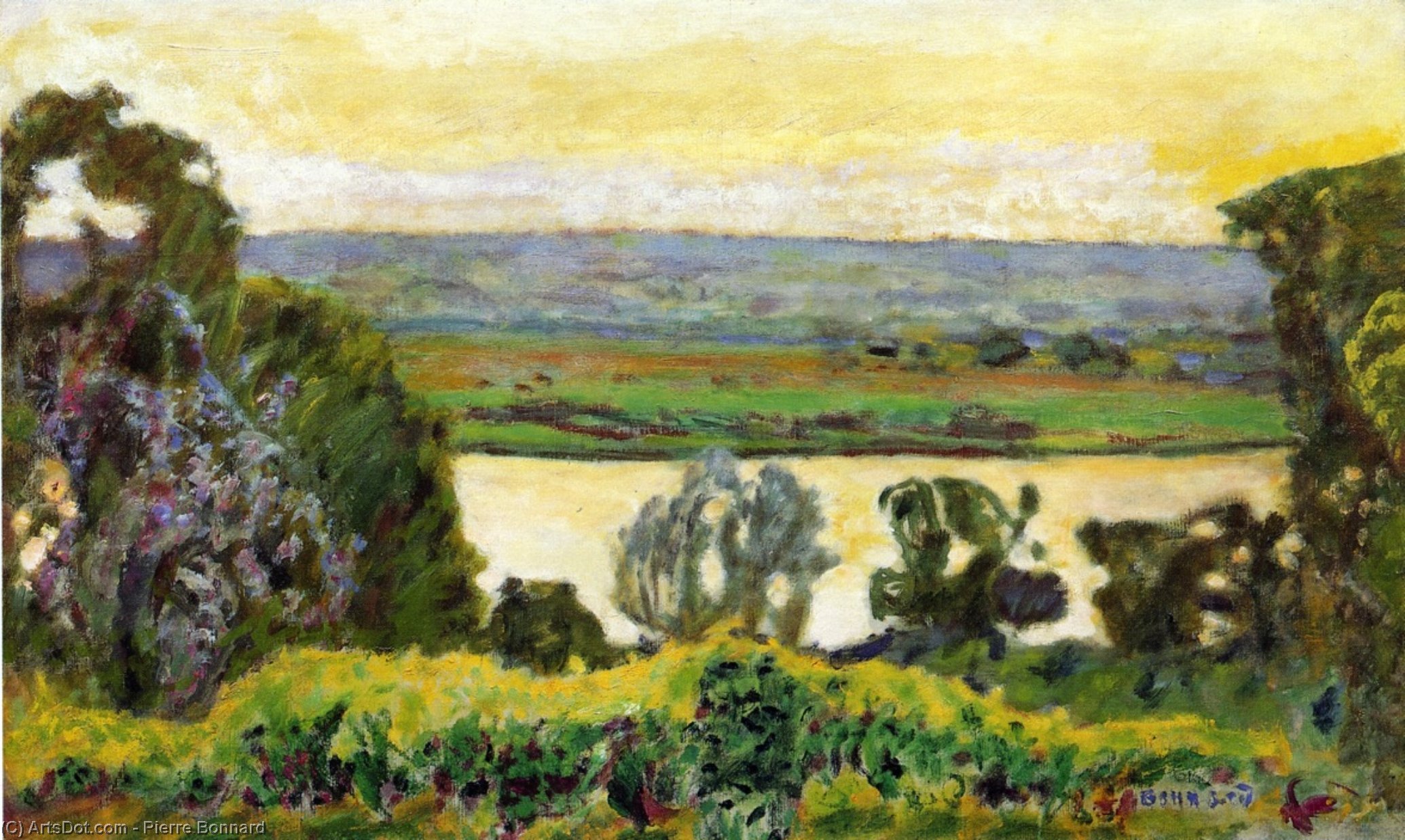Landscape At Vernon — ピエール＝オーギュスト・ルノワール