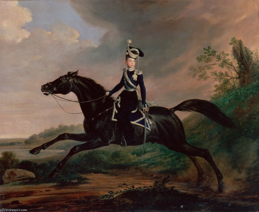 Equestrian Portrait Of Grand Prince Alexander Nikolayevich — Franz Krüger