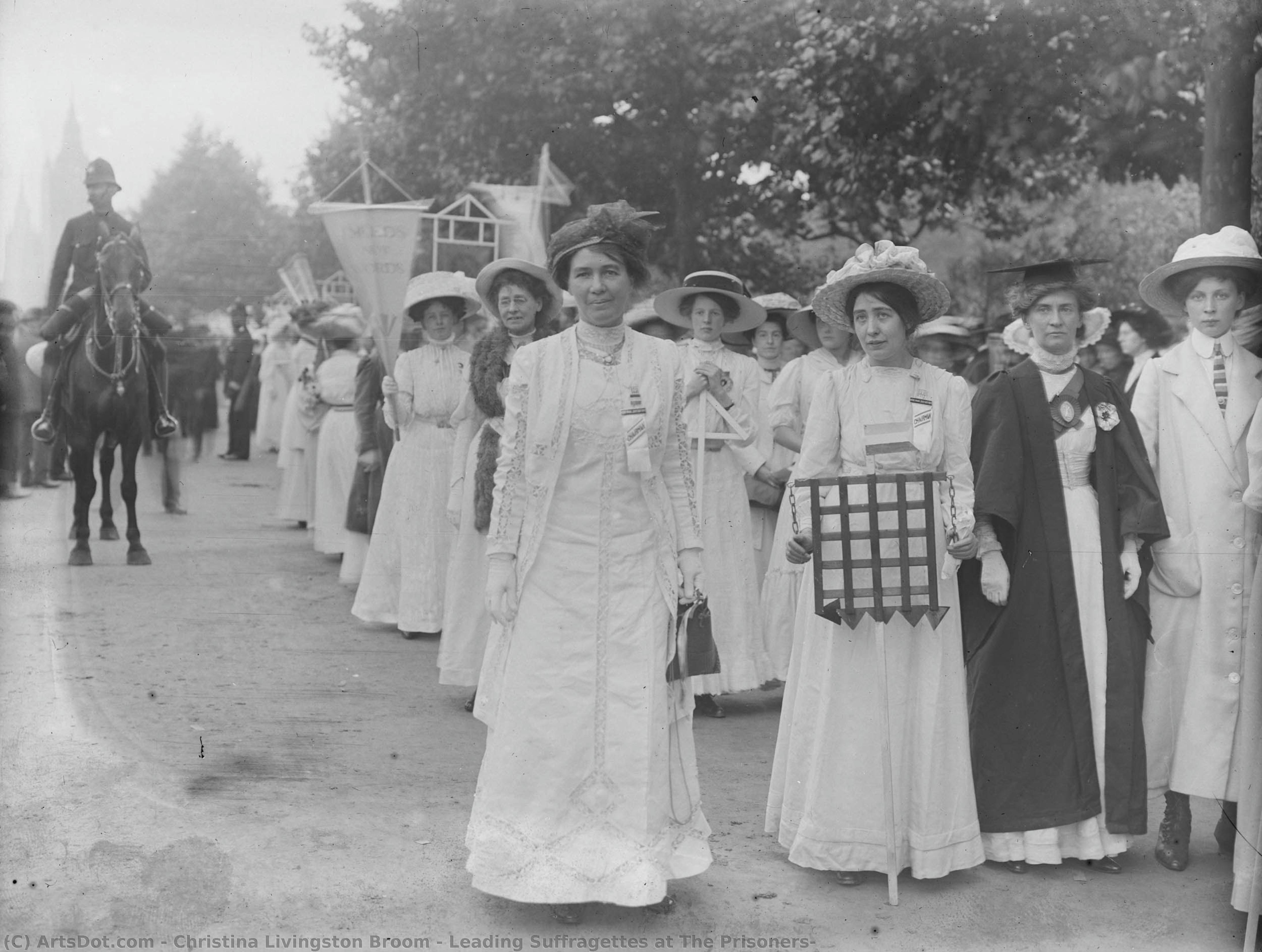 Leading Suffragettes At The Prisoners — Christina Livingston Broom