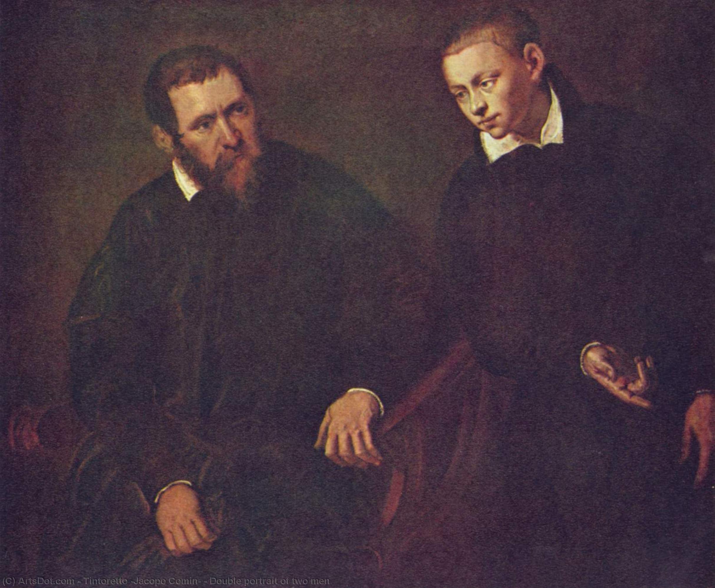 Double Portrait Of Two Men — Jacopo Tintoretto