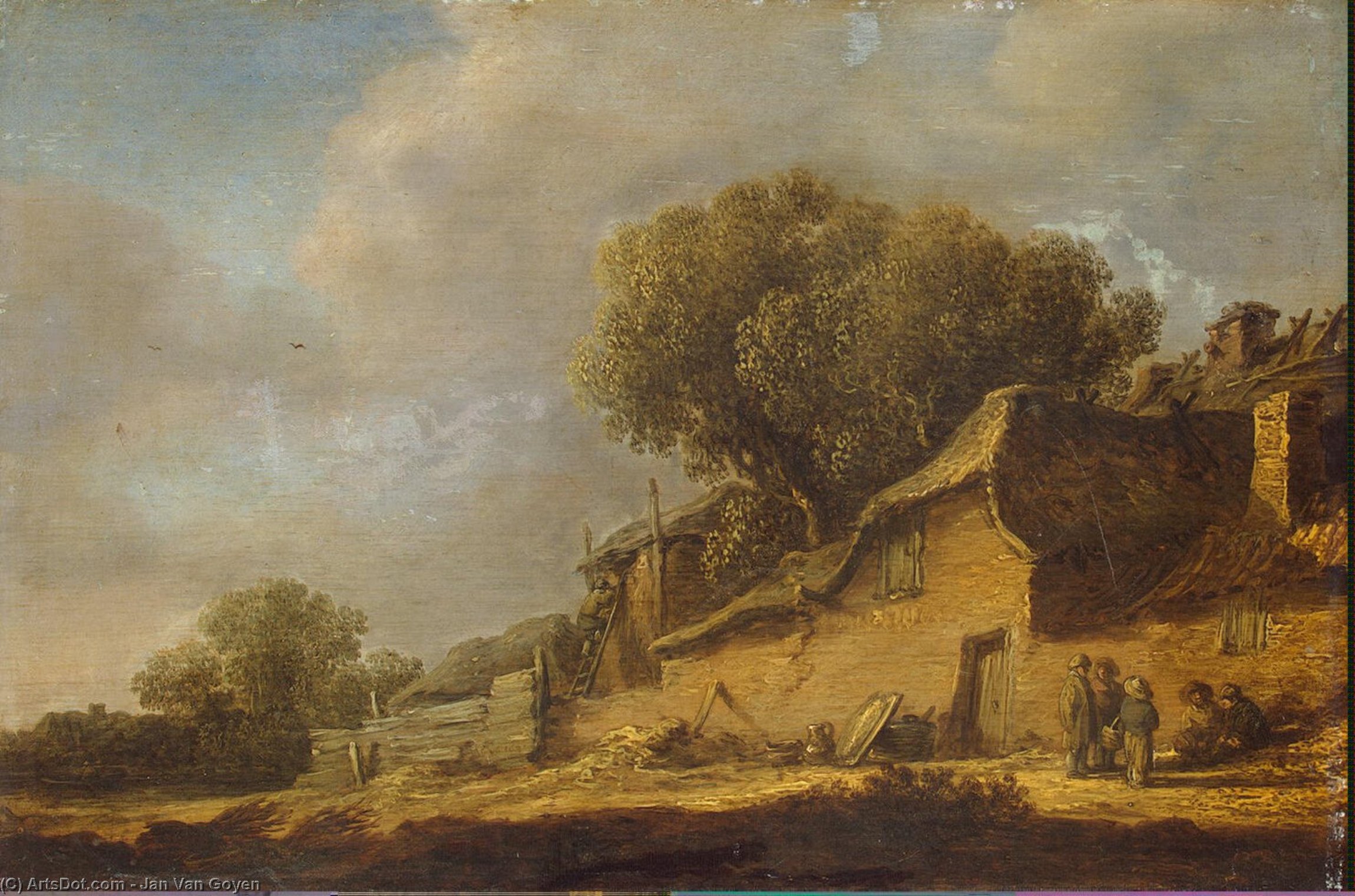 Landscape With A Peasant Cottage — Jan Van Goyen