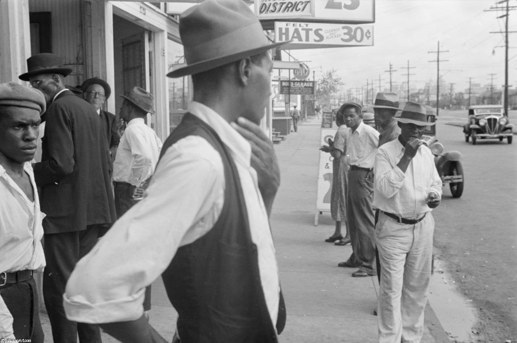 Applicants Waiting For Jobs In Front Of Fera Offices — Benjamin Shahn