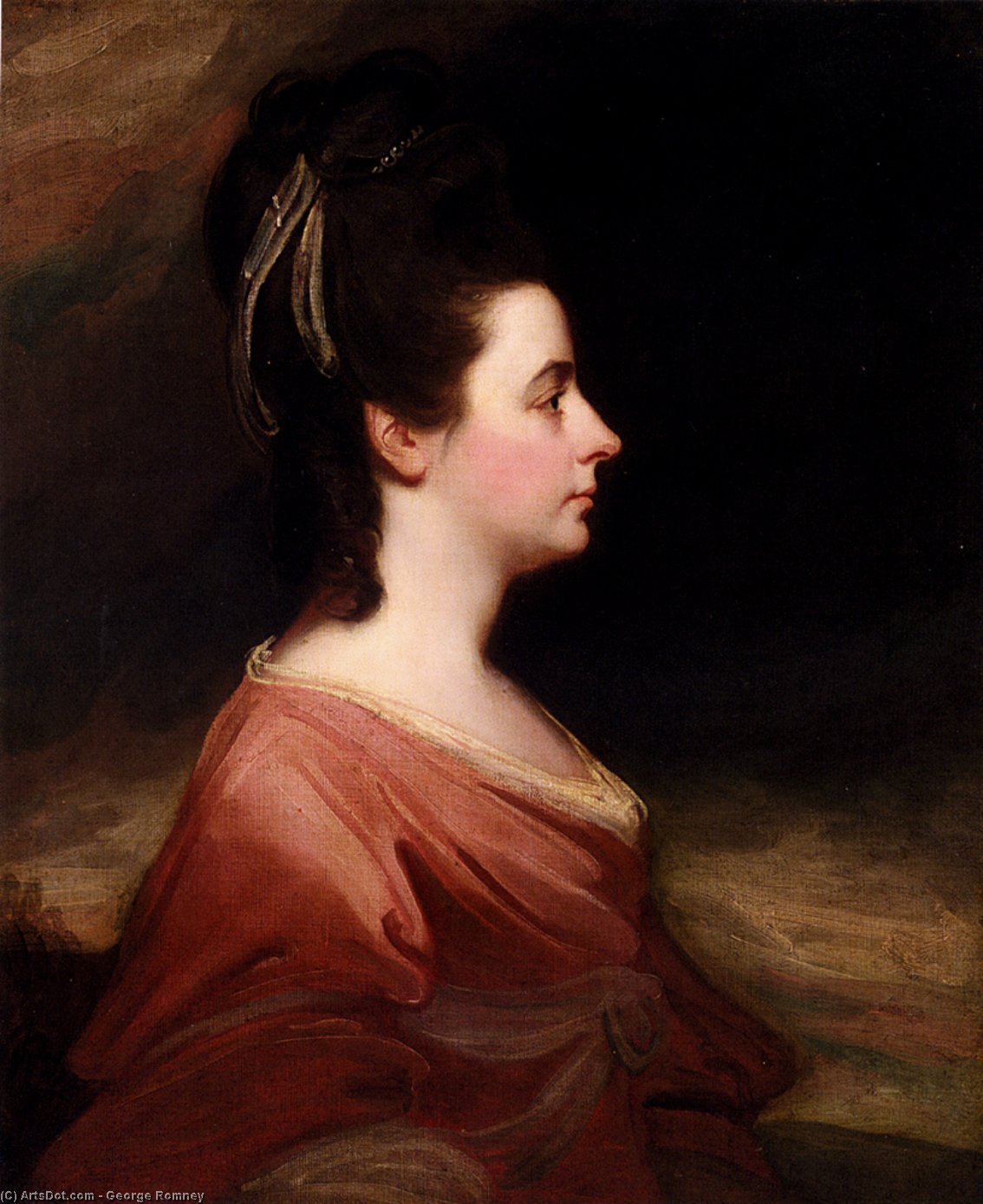 Portrait Of Harriet Gale, Mrs John Blanshard — George Romney