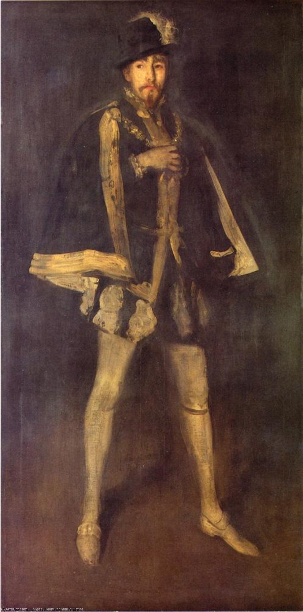 Arrangement In Black, No. 3. Sir Henry Irving As Philip Ii Of Spain — Džejms Abbot Meknil Visler