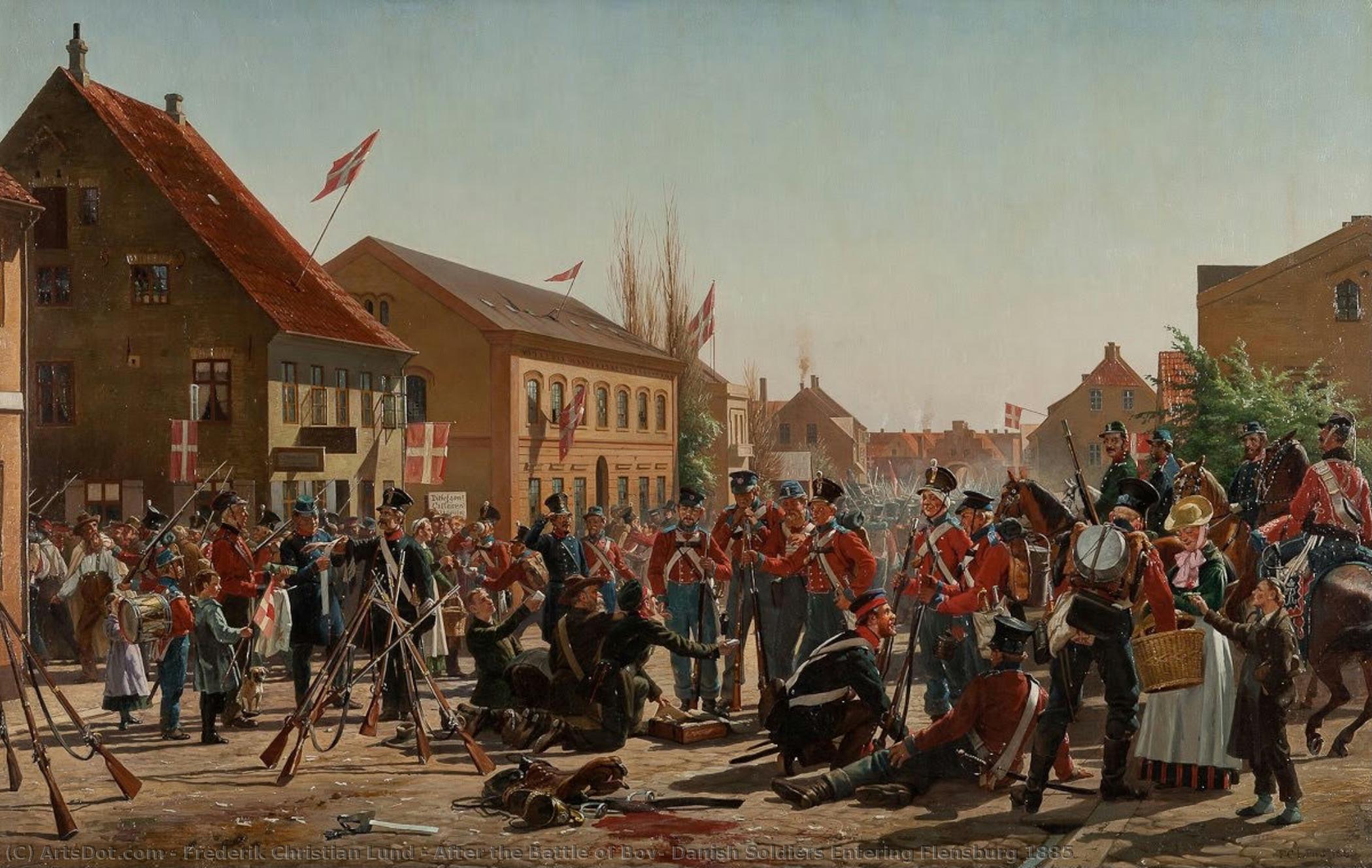 After The Battle Of Bov, Danish Soldiers Entering Flensburg 1885 — Frederik Christian Lund