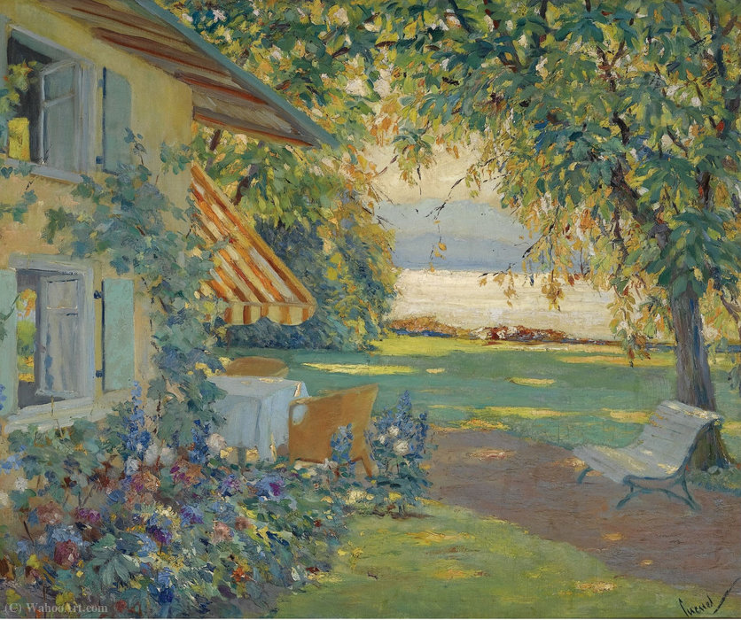 The Artist's Garden On Lake Starnberg — Edward Cucuel