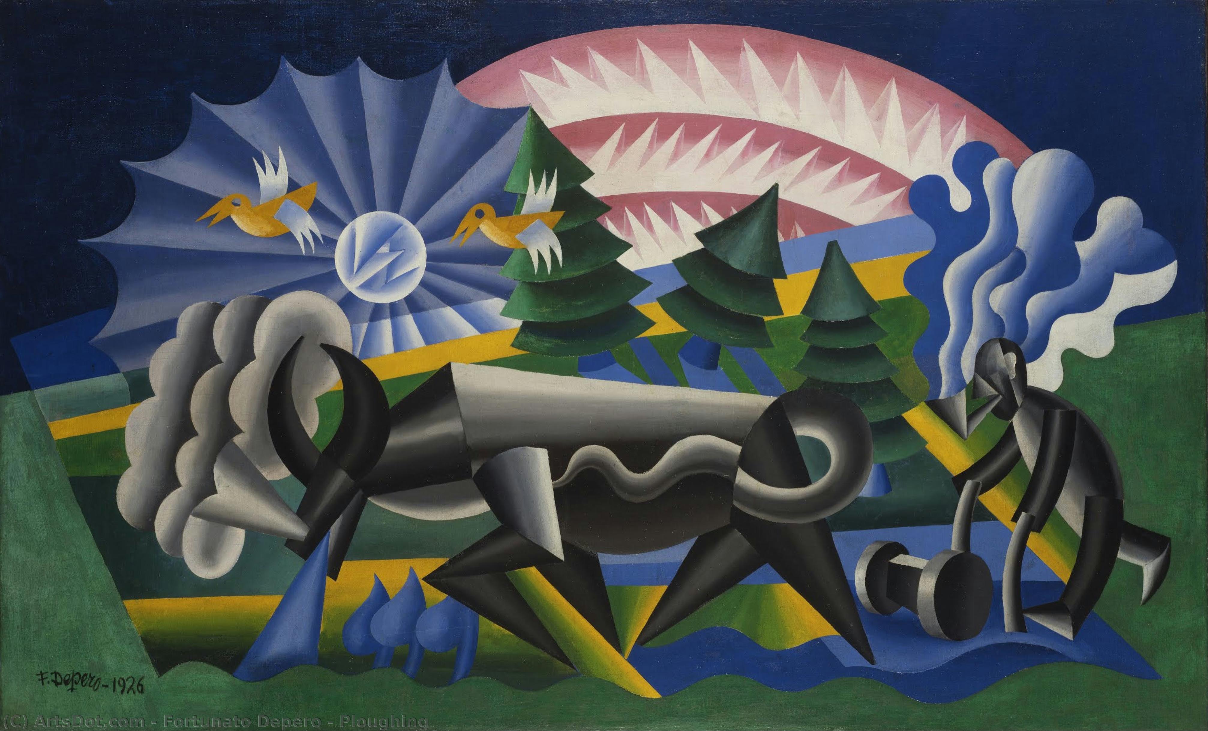 Ploughing — Fortunato Depero