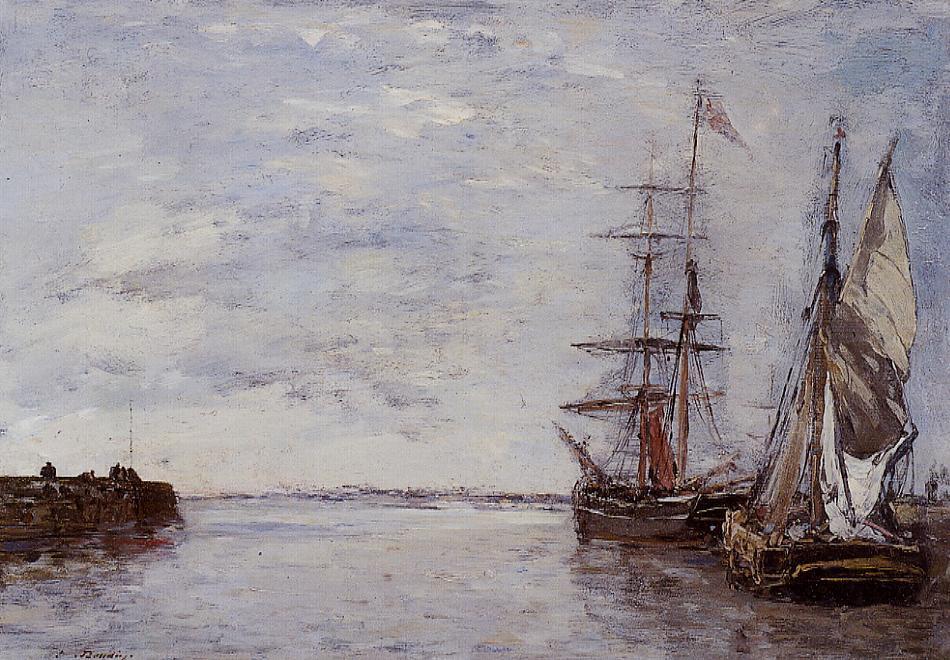 The Port At Deauville — Eugène Louis Boudin