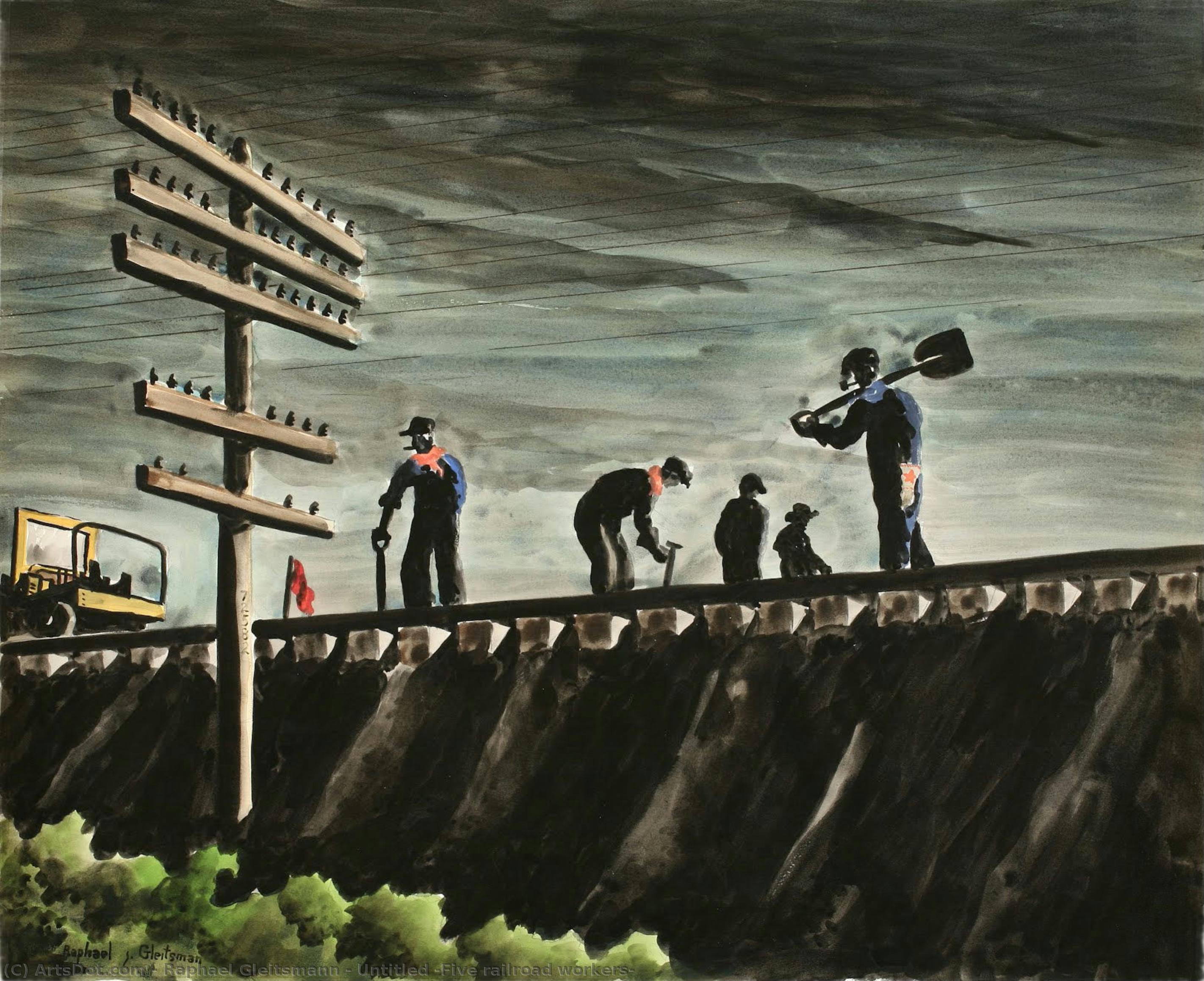 Untitled [five Railroad Workers] — Raphael Gleitsmann