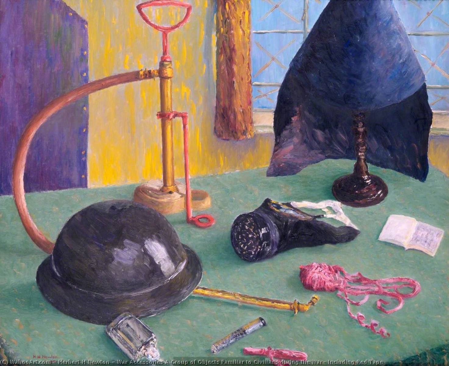 War Accessories A Group Of Objects Familiar To Civilians During The War, Including Red Tape — Herbert H Newton