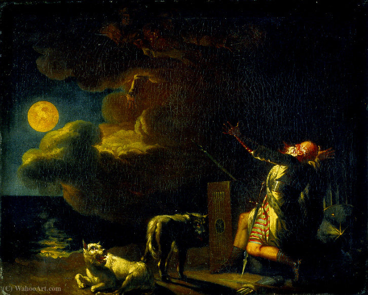 Fingal Sees The Ghosts Of His Ancestors In The Moonlight — Nicolai Abraham Abildgaard