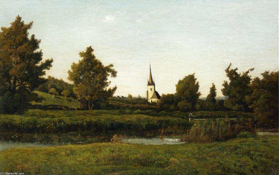 View Of A Village — Henri-joseph Harpignies