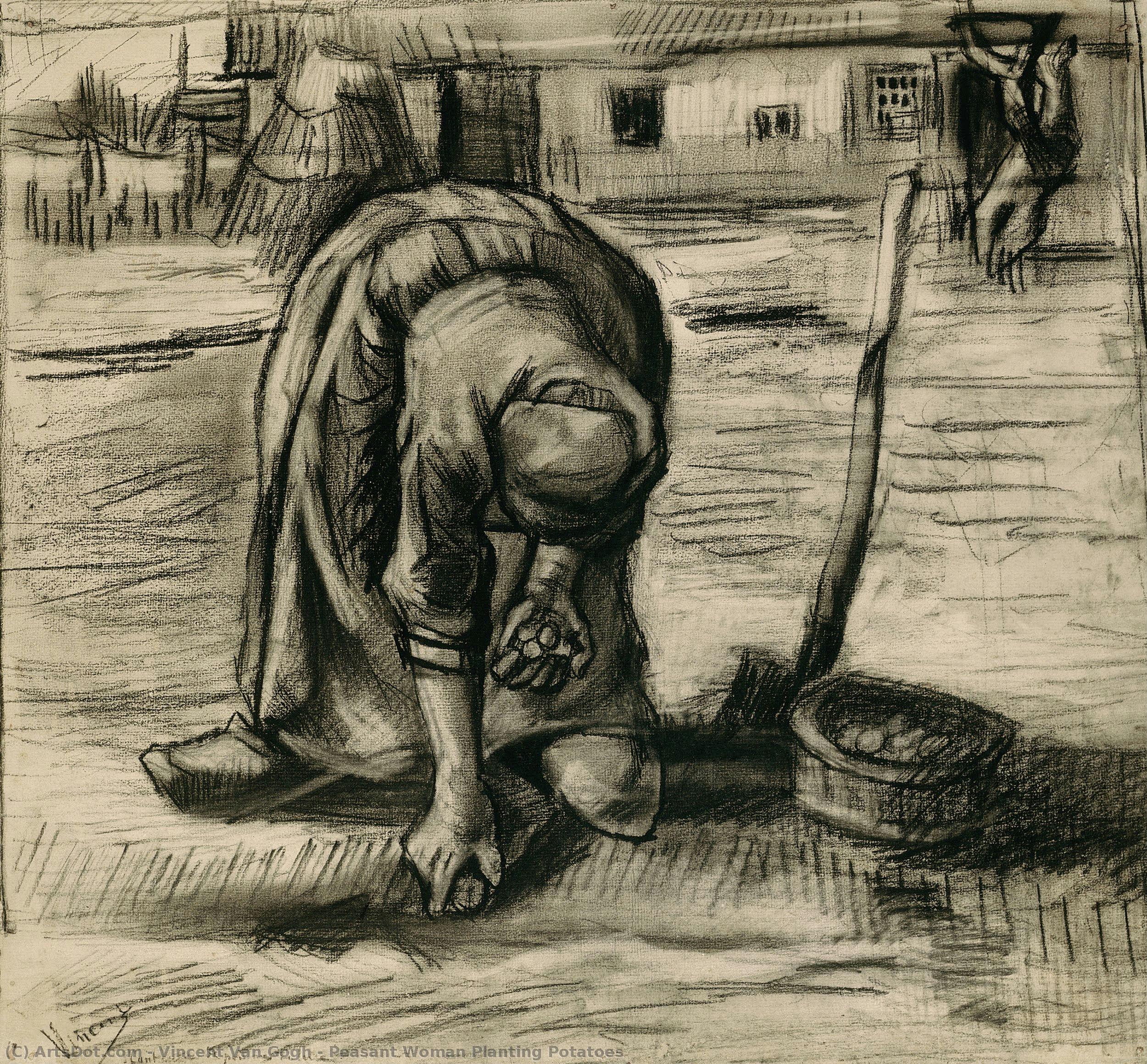 La Campesina Plantando Patatas — Vincent Willem Van Gogh
