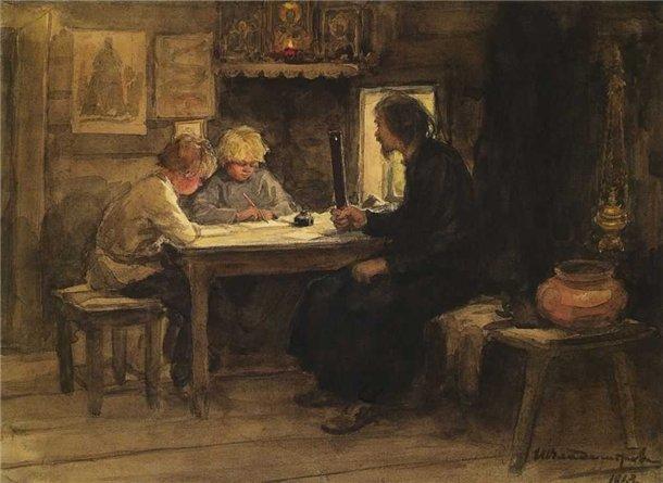 In A Lesson Of Credence With The Sexton — Ivan Vladimirov