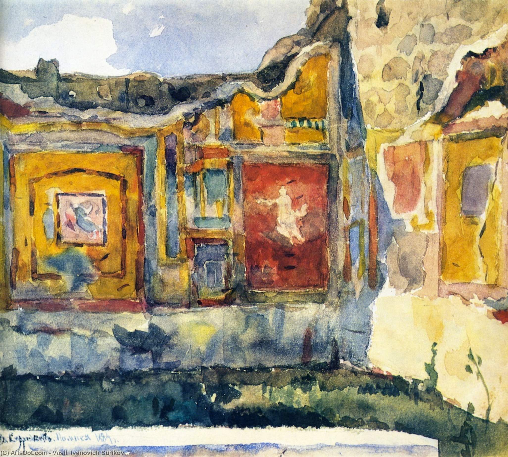 Pompeii. Frescoed Walls Of A House — Vasily Ivanovich Surikov