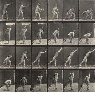 Man Throwing An Iron Disk Plate 307 From Animal Locomotion (1887) — Eadweard J Muybridge