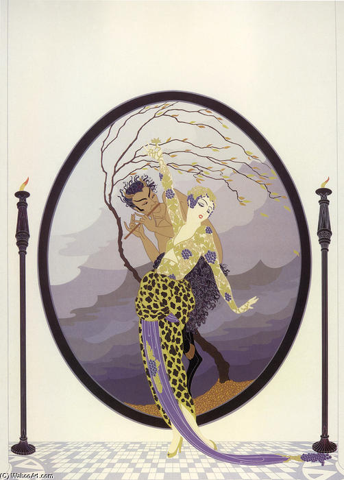Woman And Satyr — Erté