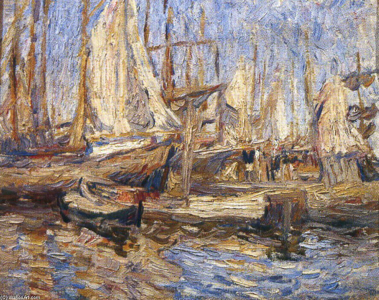 Archangelsk. Ships In Port. — Pyotr Konchalovsky