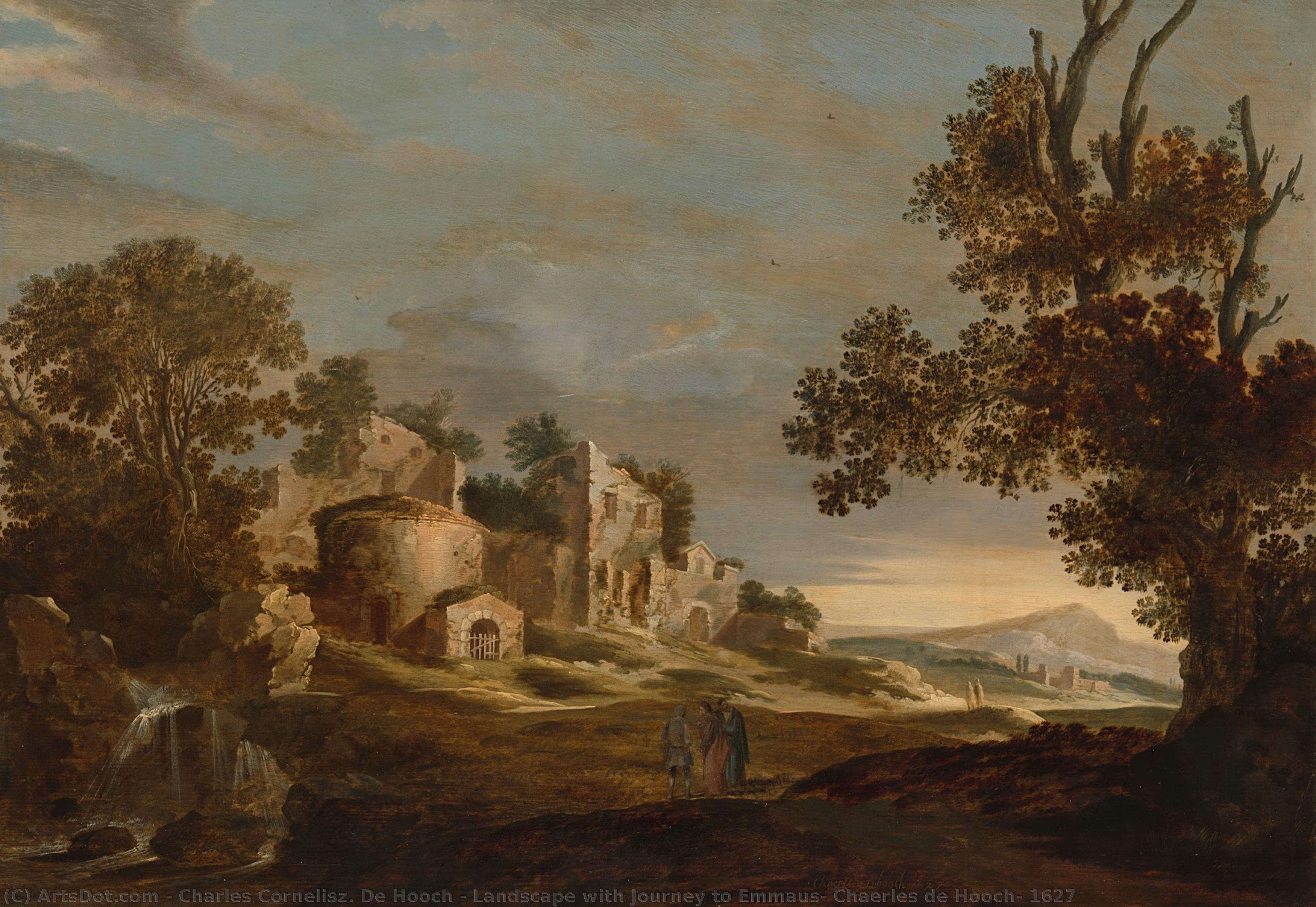 Landscape With Journey To Emmaus, Chaerles De Hooch, 1627 — Charles Cornelisz. De Hooch