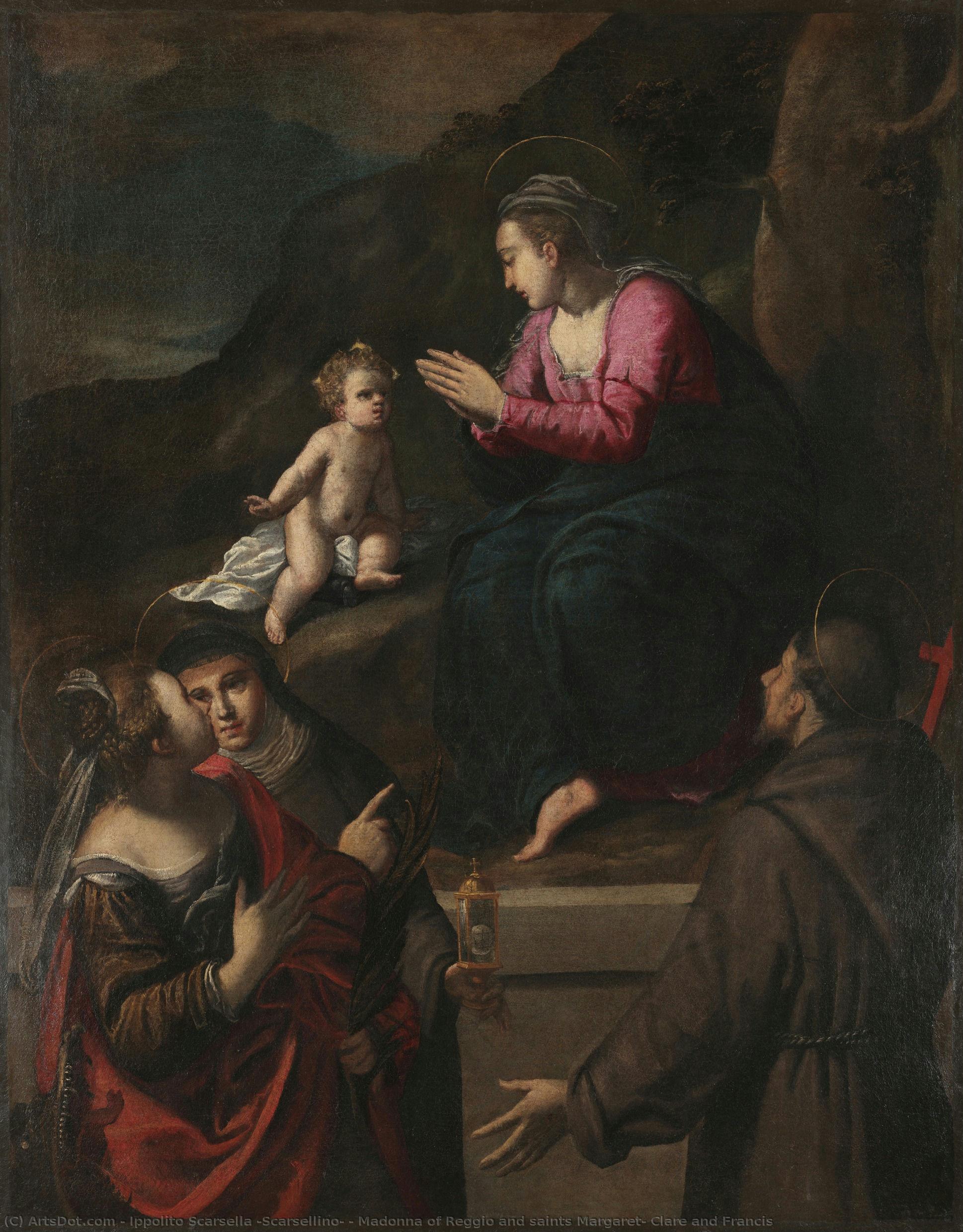 Madonna Of Reggio And Saints Margaret, Clare And Francis — Ippolito Scarsella (scarsellino)