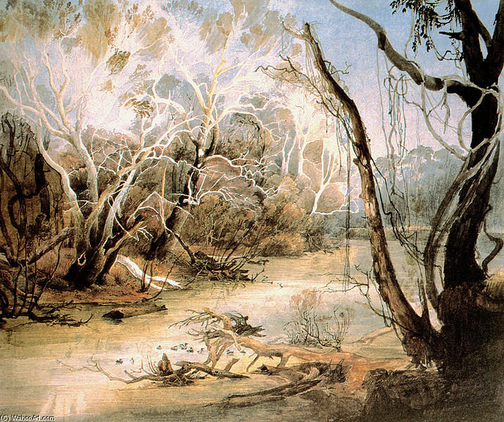 The Fox River Near New Harmony — Karl Bodmer