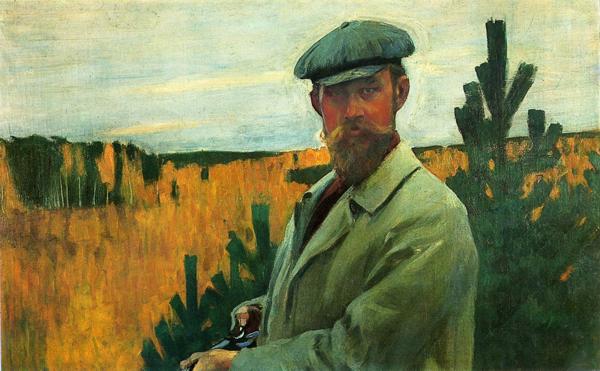 Self-portrait During Hunting — Boris Mikhailovich Kustodiev