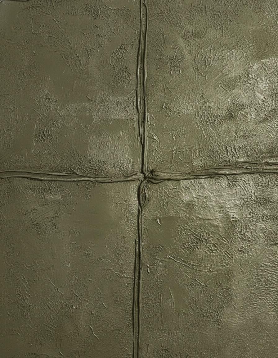 Sculpted Tectonic Strata: An Eternal Monolith Of Muted Olive And Shadow — David Moreau