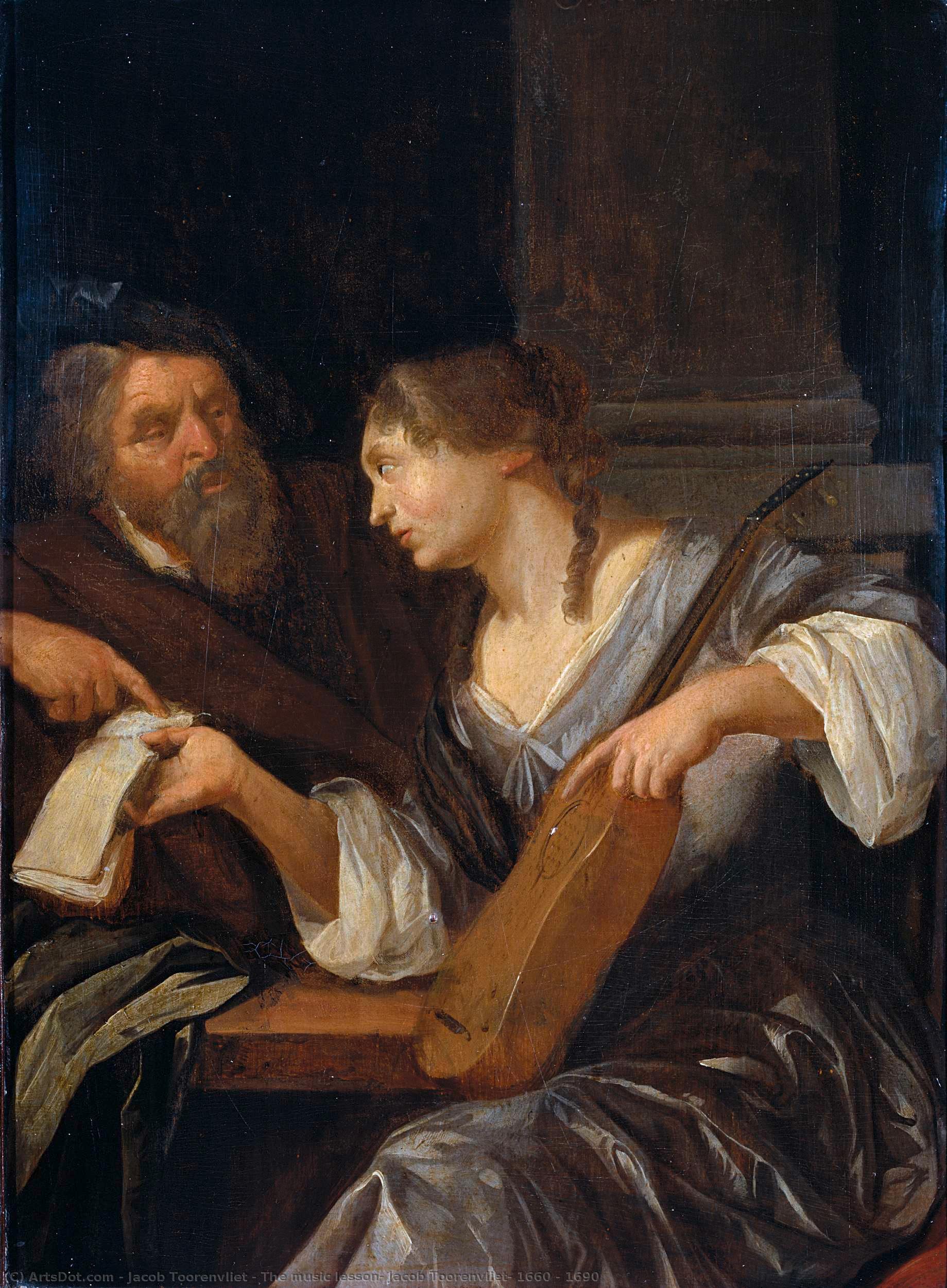 The Music Lesson, Jacob Toorenvliet, 1660 - 1690 — Jacob Toorenvliet