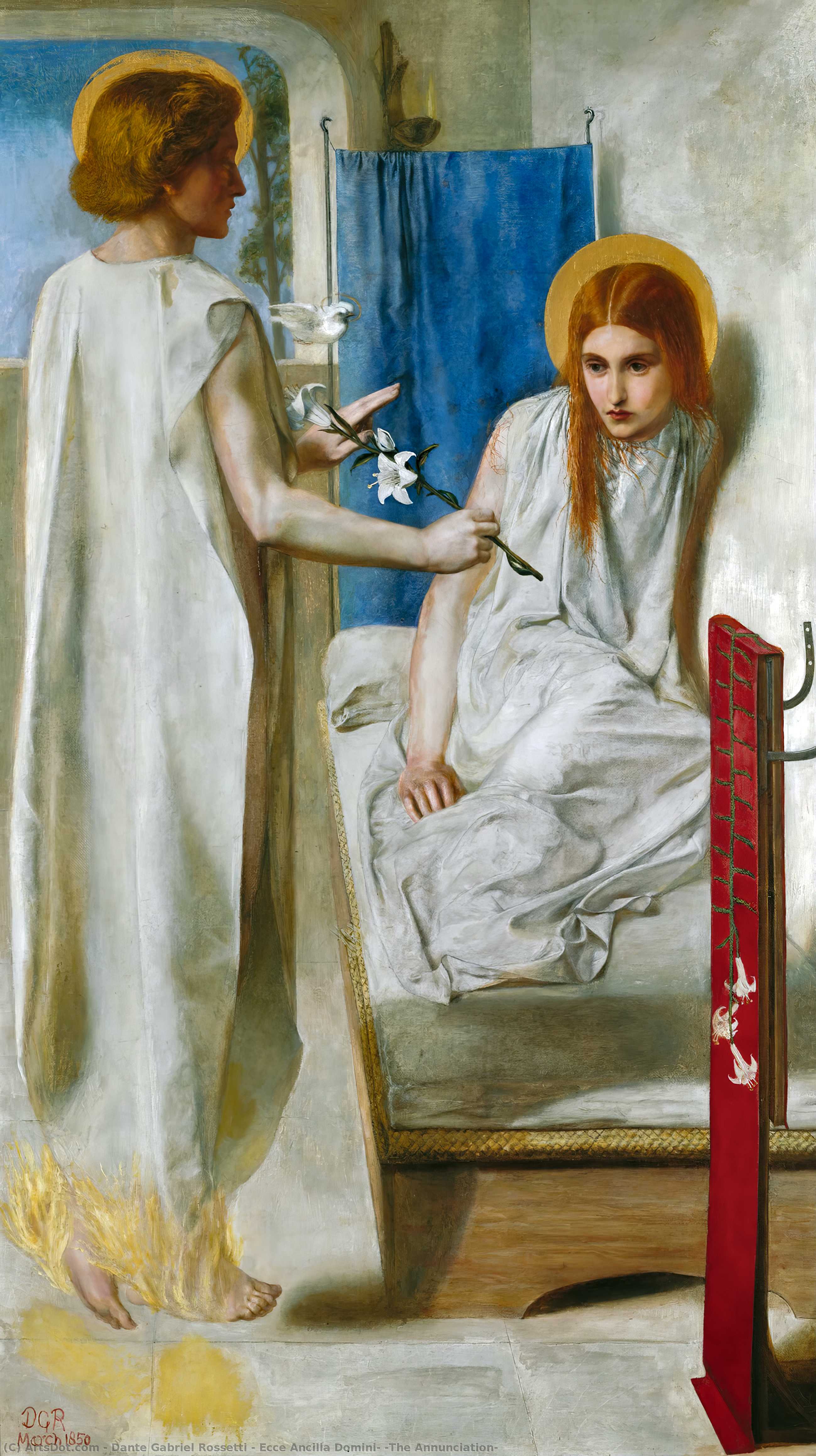 Behold The Handmaid Of The Lord! (the Annunciation) — Dante Gabriel Rossetti
