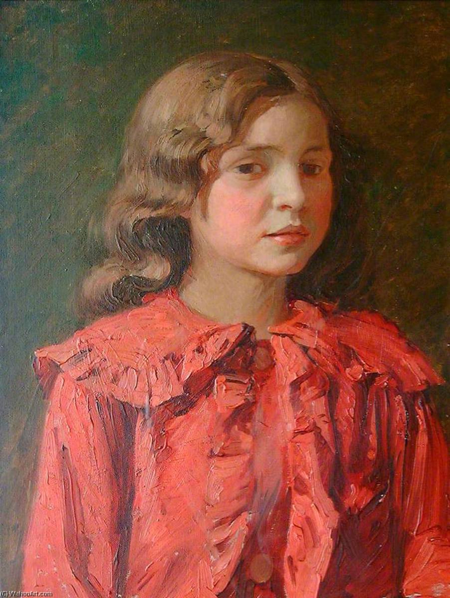 Portrait Of A Girl In A Red Dress — William Herbert Allen