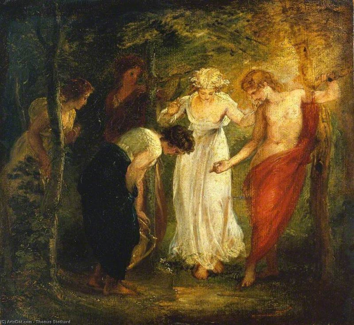 Nymphs Discover The Narcissus — Томас Стотхард