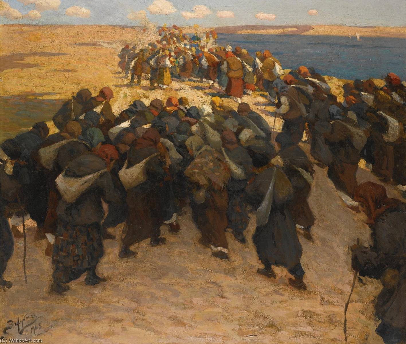 Crowd Of Pilgrims — Viktor Ivanovich Zarubin