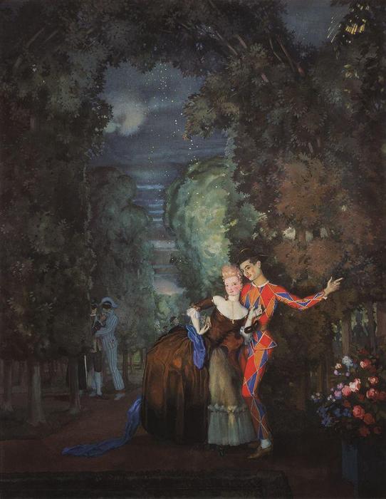 Lady And Harlequin — Konstantin Andreevic Somov
