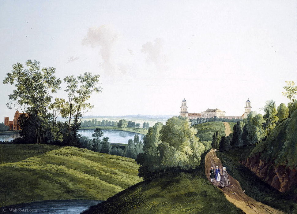 The Landscape In The Park With A View Of The Farm — Semjon Fjodorowitsch Schtschedrin