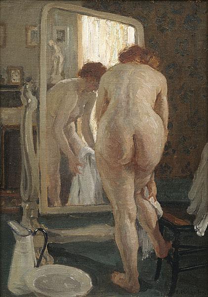 English After The Bath Français Après Le Bain — Emanuel Phillips Fox