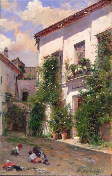 The Courtyard Of San Miguel In The Cathedral Of Seville — Raimundo De Madrazo Y Garreta