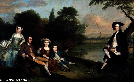 Portrait Of A Family Of Anglers — Arthur William Devis