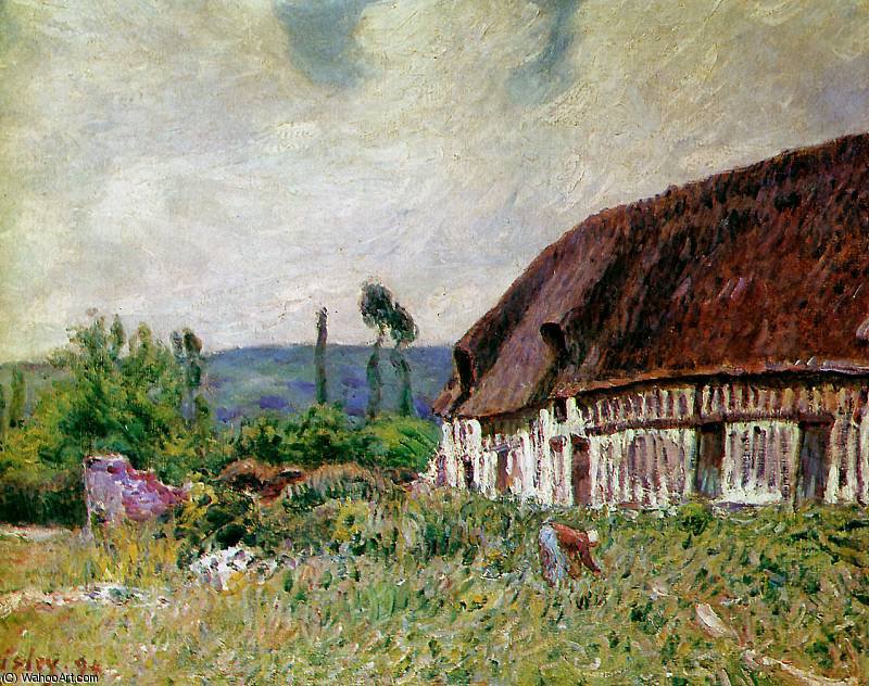 Farmhouse In Normandie Sun — Alfred Sisley