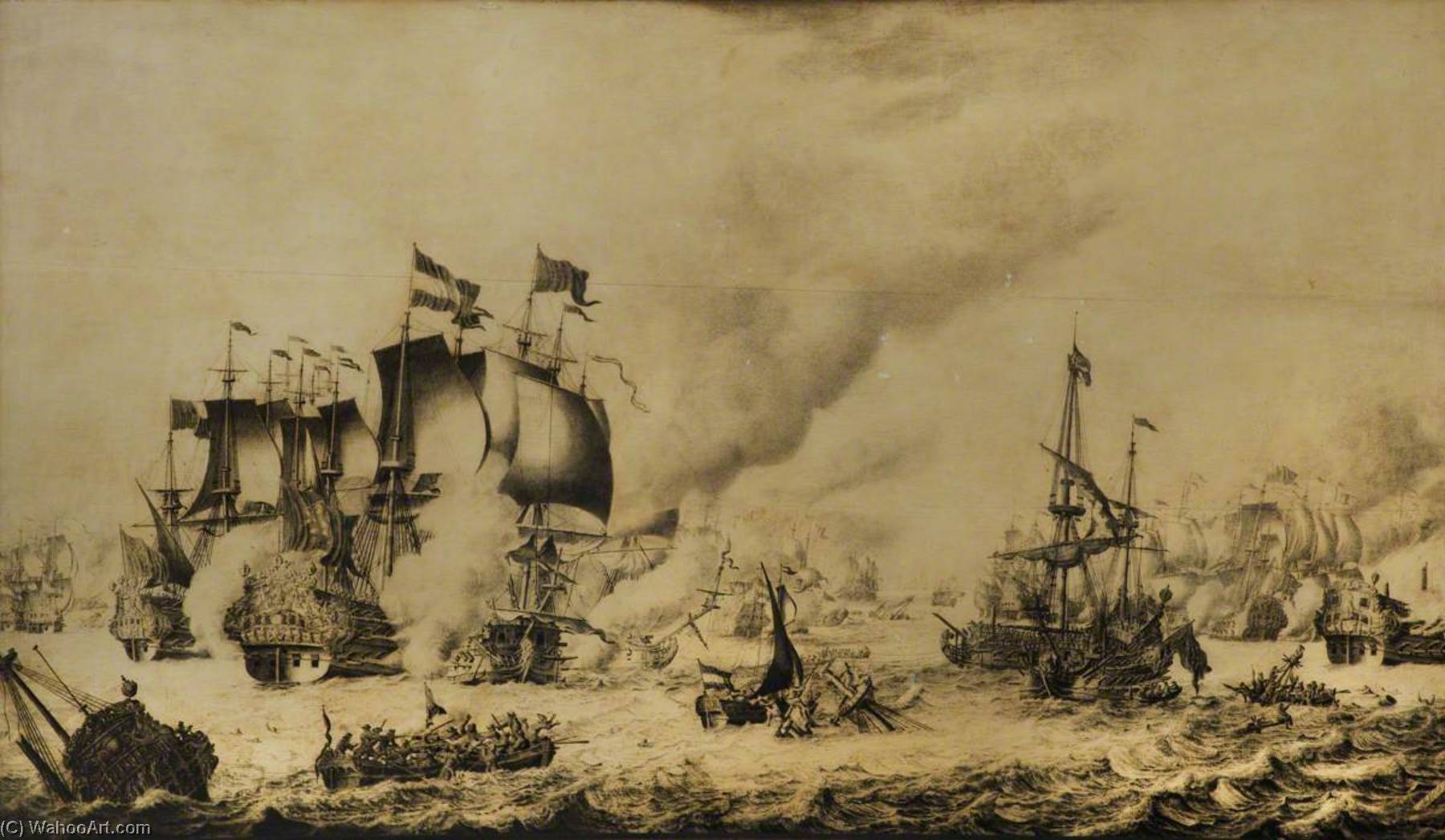 The Battle Of Barfleur, 19 May 1692 — Adriaen Van Salm