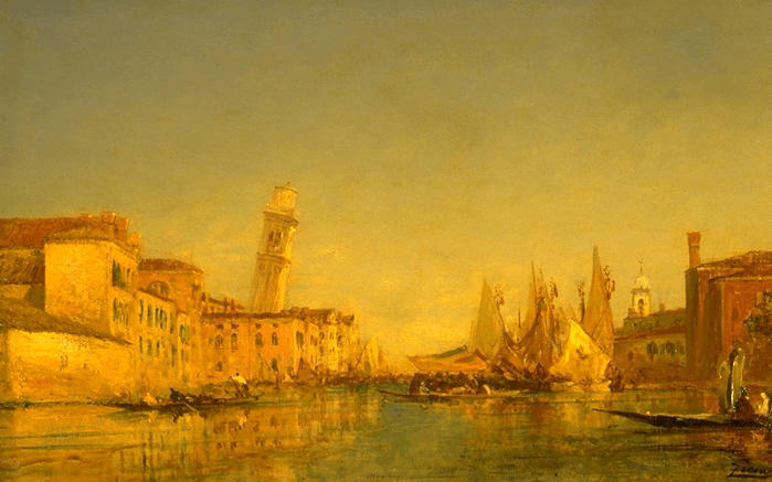 La Tour Penchee De San Pietro A Venise — Felix Ziem