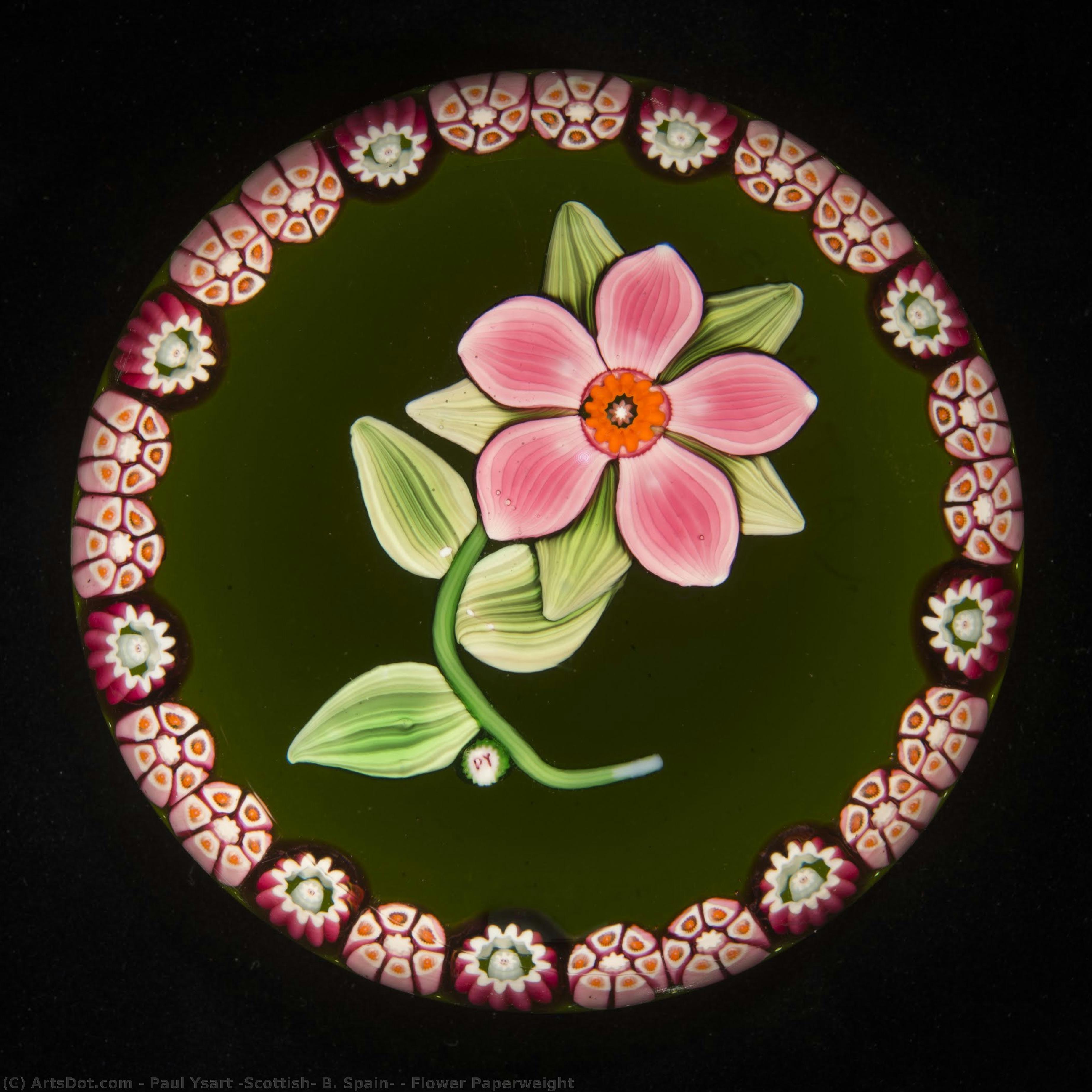 Flower Paperweight — Paul Ysart (scottish, B. Spain)